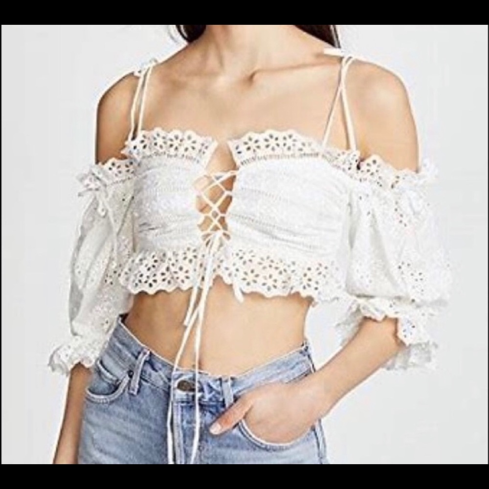BNWT for love and lemons Anabelle crop top